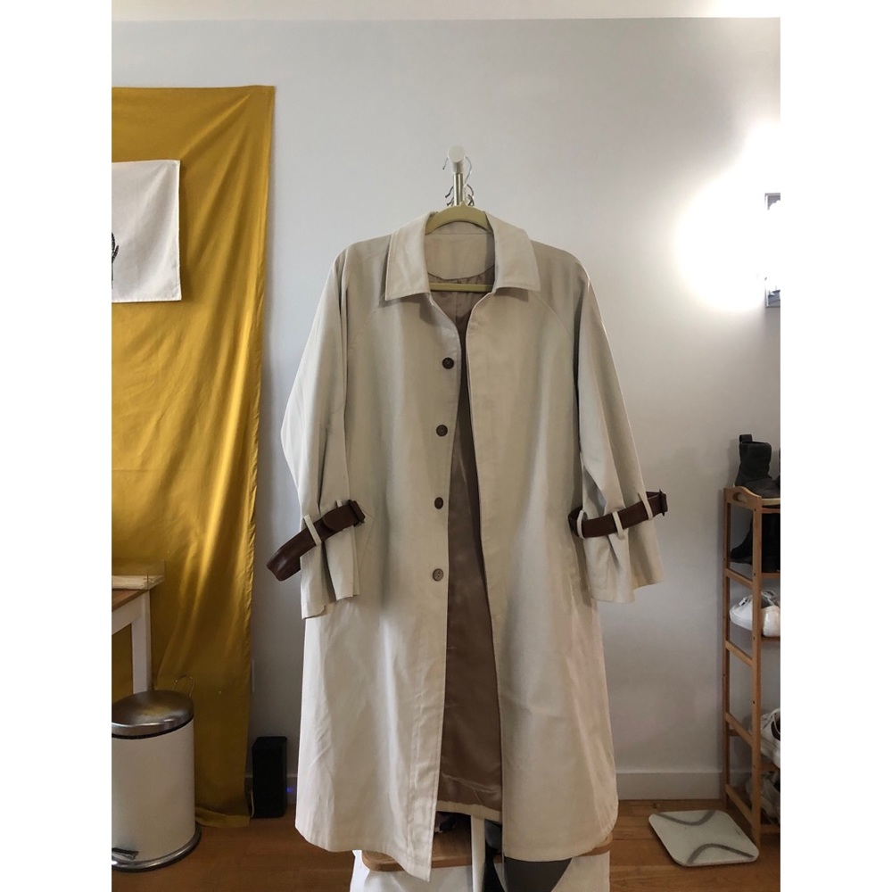 Wconcept Korean Designer Brand Beige Trench Coat